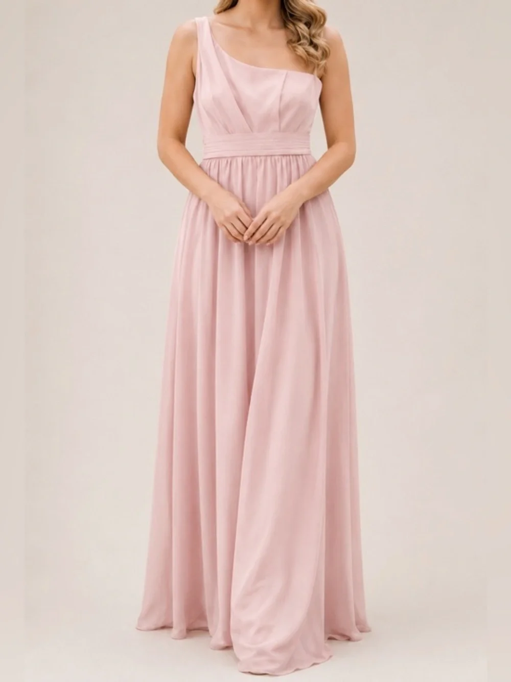 vera wang one shoulder bridesmaid dress White by Vera Wang | Dresses | White By Vera Wang Charmeuse One Shoulder  Bridesmaid Dress In Blush Pink